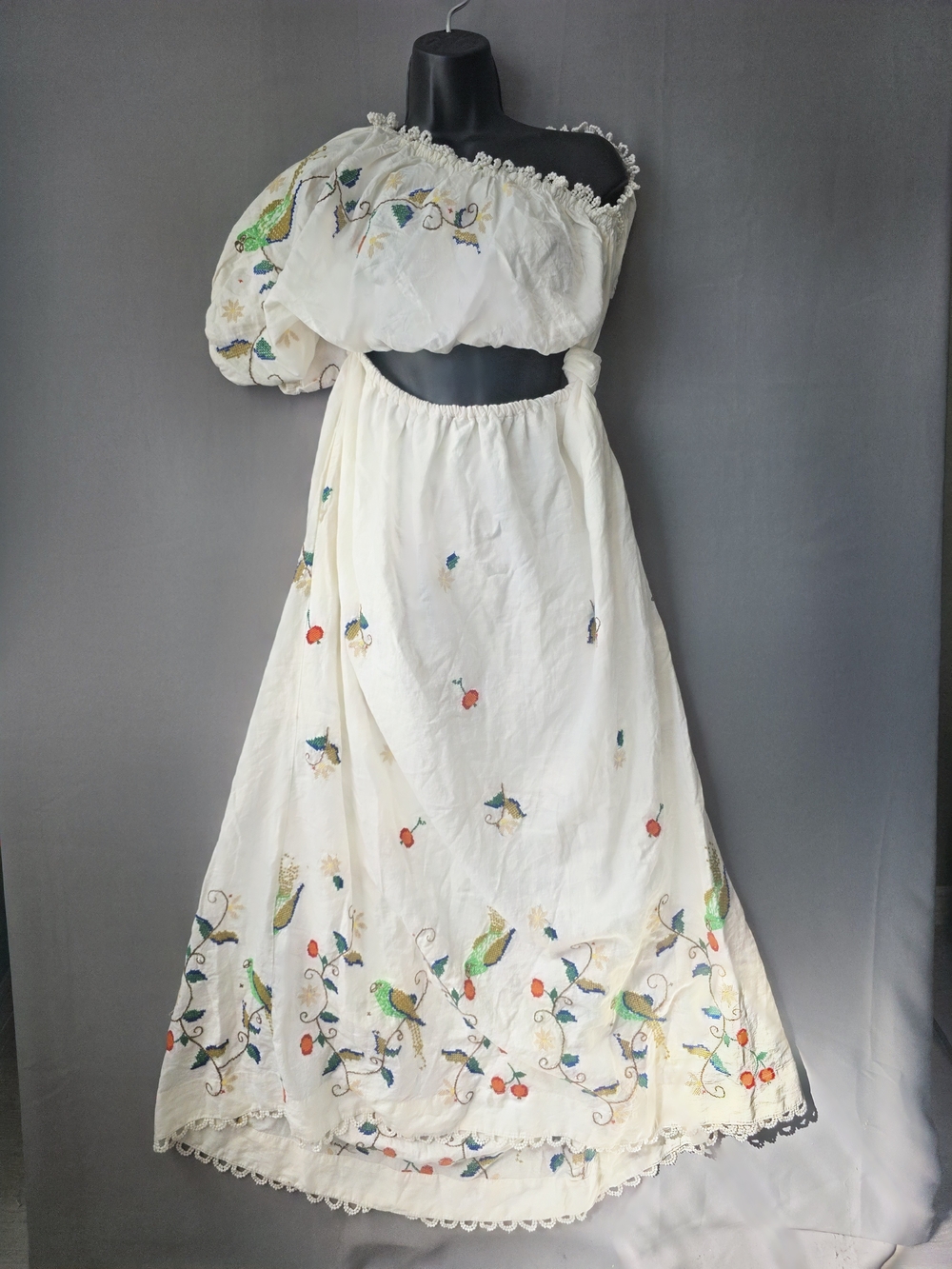NWT Farm Rio Pitanga Embroidery One Shoulder Cutout Maxi Dress XL $335